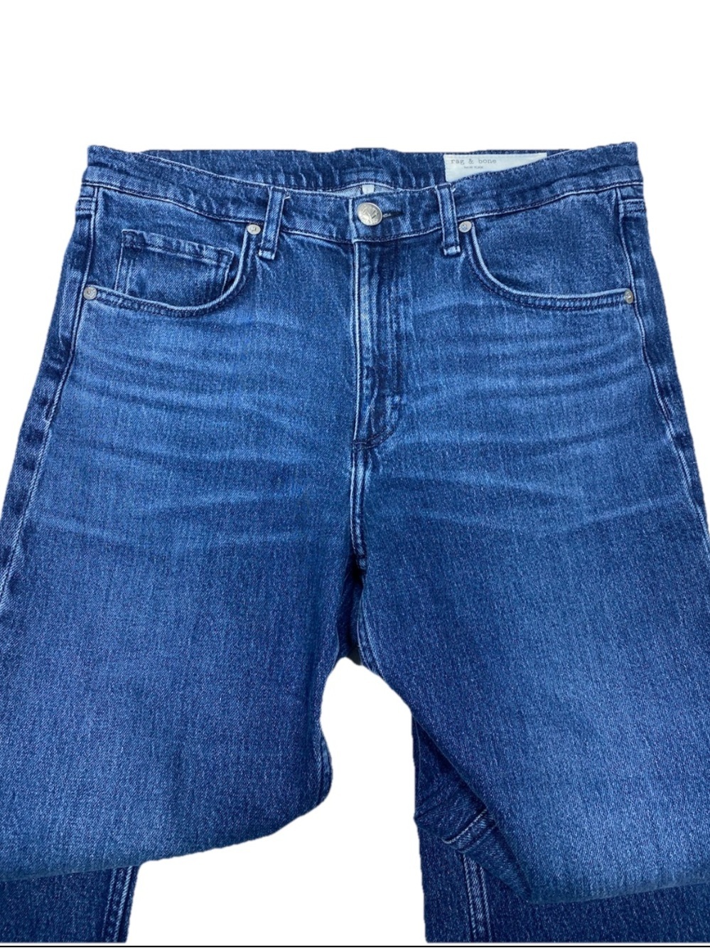 Rag & Bone Peyton Mid-Rise Bootcut Blue Jeans Raw Hem Women’s Size 30 - Picture 5 of 15